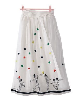 NWT MII COLLECTION Rare Polka Dot Hercules Olympian Organza Wrap Skirt Small